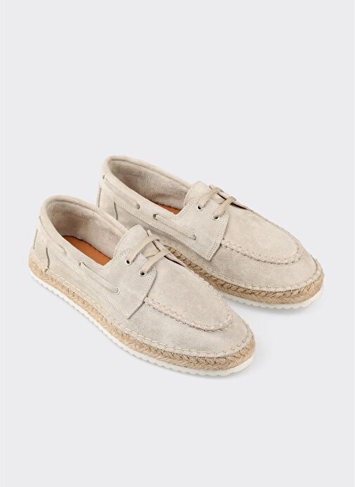 Bej Deri Erkek Günlük Ayakkabı - Görsel 3