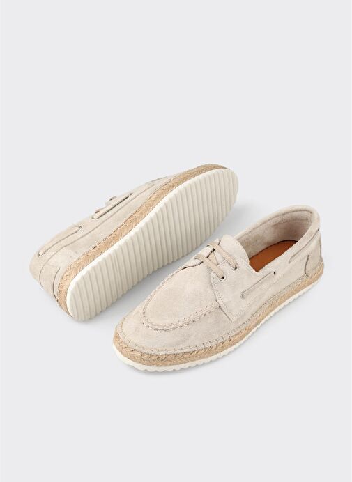 Bej Deri Erkek Günlük Ayakkabı - Görsel 4