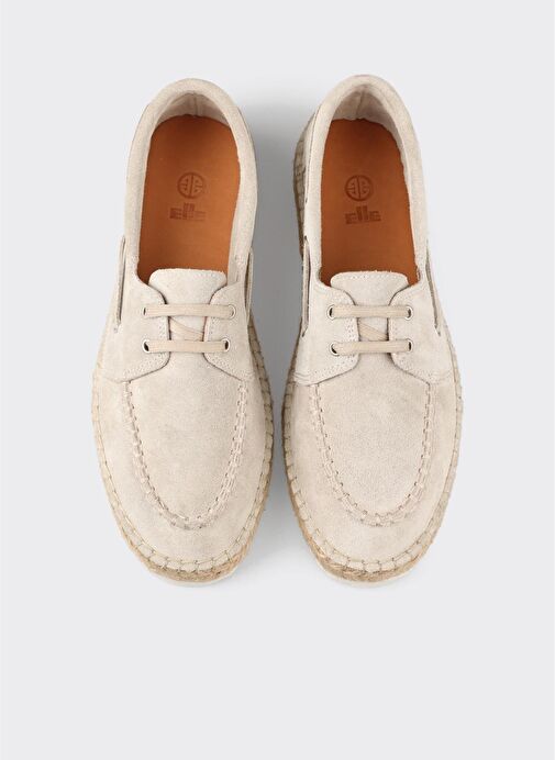 Bej Deri Erkek Günlük Ayakkabı - Görsel 5