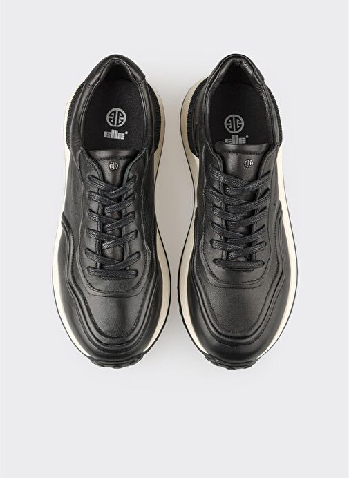 Siyah Deri Erkek Spor Ayakkabı - Görsel 5