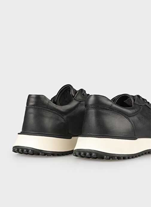 Siyah Deri Erkek Spor Ayakkabı - Görsel 6