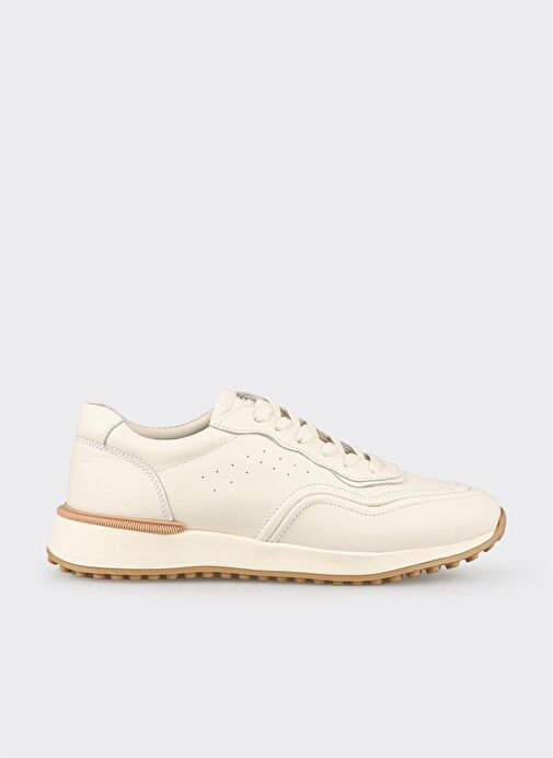 Ekru Deri Erkek Spor Ayakkabı - Görsel 2