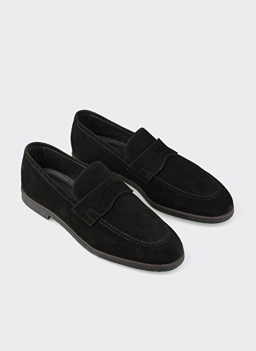 Siyah Deri Erkek Günlük Ayakkabı - Görsel 3