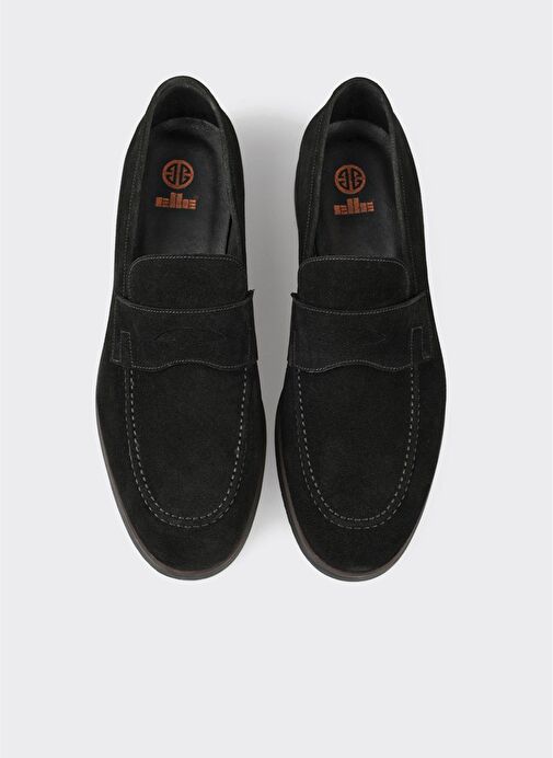 Siyah Deri Erkek Günlük Ayakkabı - Görsel 5