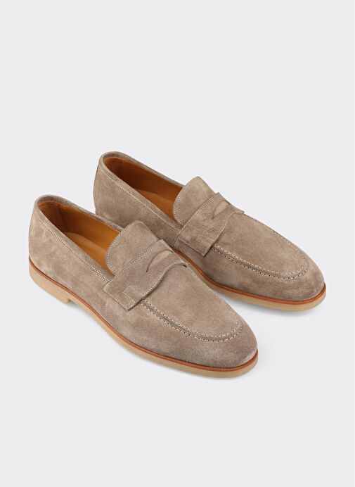 Bej Deri Erkek Günlük Ayakkabı - Görsel 3