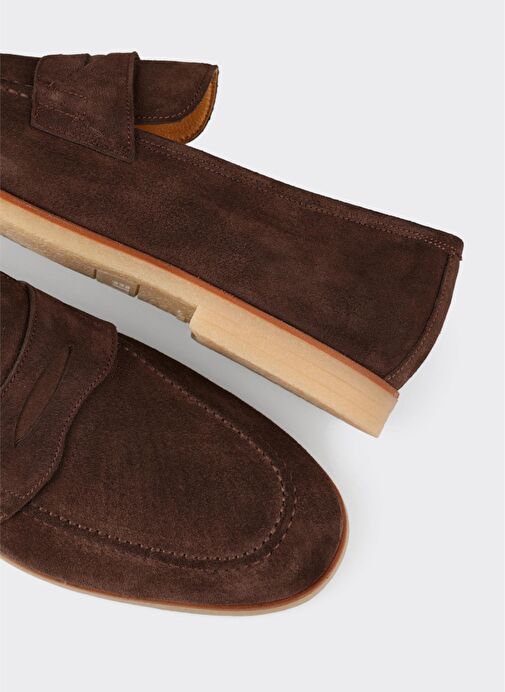 Kahve Deri Erkek Günlük Ayakkabı - Görsel 6