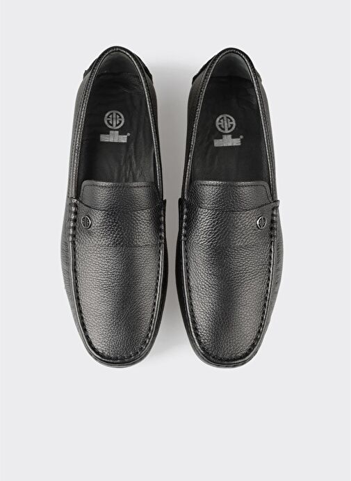 Siyah Deri Erkek Günlük Ayakkabı - Görsel 5