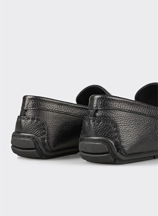 Siyah Deri Erkek Günlük Ayakkabı - Görsel 6