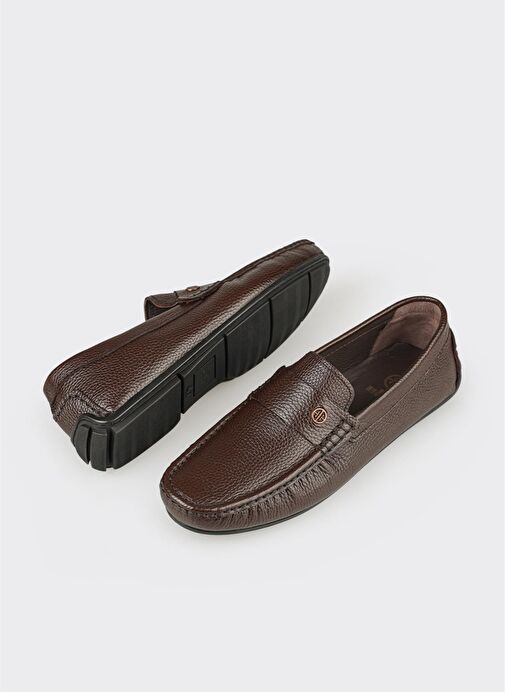 Kahve Deri Erkek Günlük Ayakkabı - Görsel 4