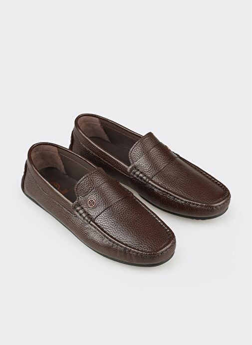 Kahve Deri Erkek Günlük Ayakkabı - Görsel 3