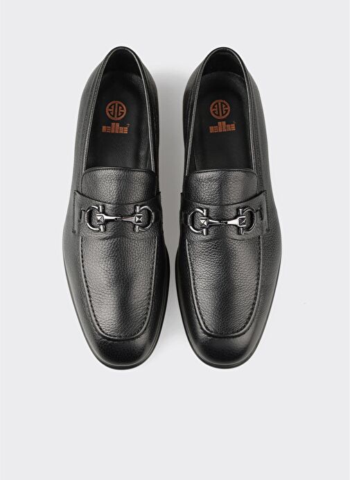 Siyah Deri Erkek Klasik Ayakkabı - Görsel 5