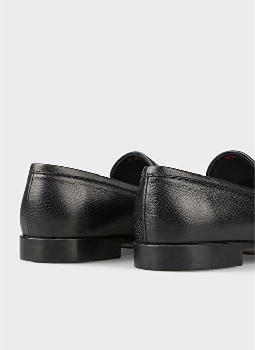 Siyah Deri Erkek Klasik Ayakkabı - Görsel 6