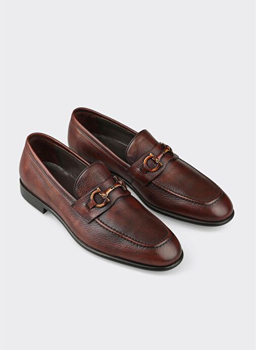 Kahve Deri Erkek Klasik Ayakkabı - Görsel 3