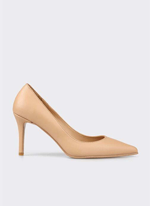 Naturel Deri Kadın Stiletto - Görsel 2
