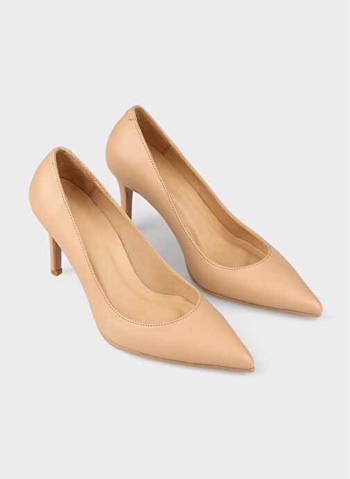 Naturel Deri Kadın Stiletto - Görsel 3