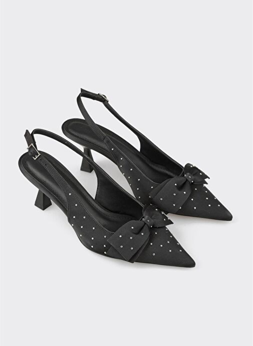 Siyah Kadın Topuklu Ayakkabı - Görsel 3