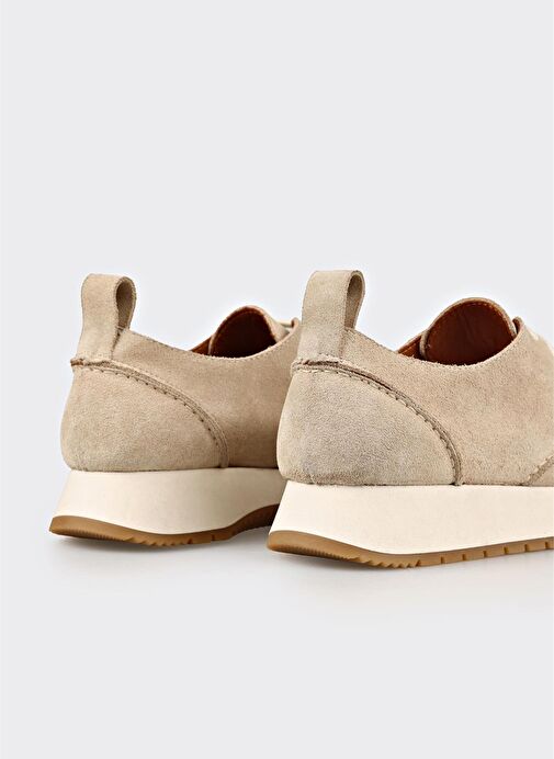 Bej Deri Kadın Spor Ayakkabı - Görsel 6