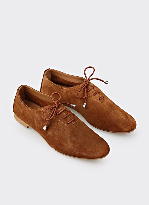 Taba Deri Kadın Günlük Ayakkabı - Görsel 3