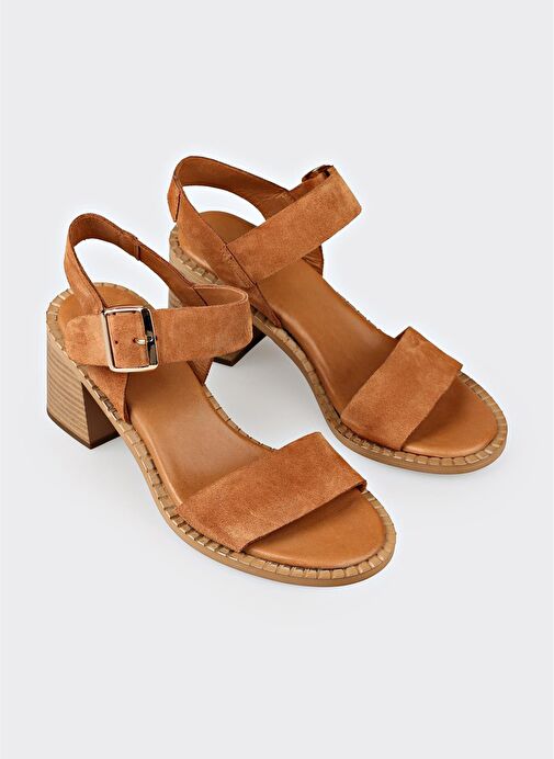 Taba Deri Kadın Sandalet - Görsel 3