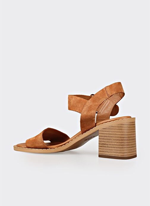 Taba Deri Kadın Sandalet - Görsel 4