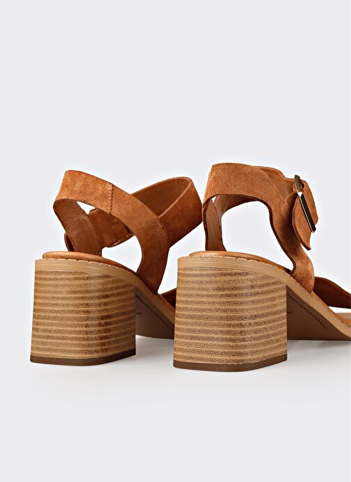 Taba Deri Kadın Sandalet - Görsel 5