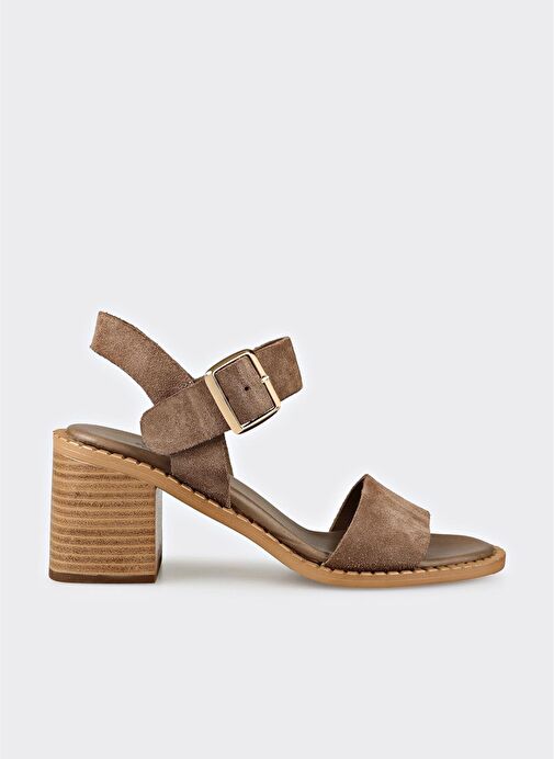 Vizon Deri Kadın Sandalet - Görsel 2