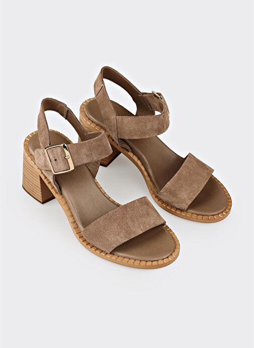 Vizon Deri Kadın Sandalet - Görsel 3