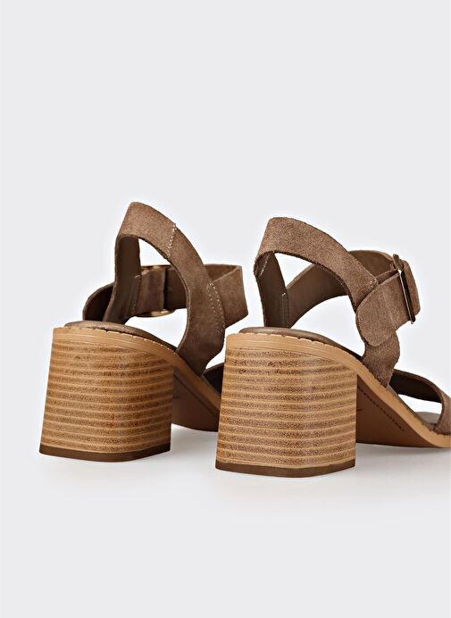 Vizon Deri Kadın Sandalet - Görsel 5