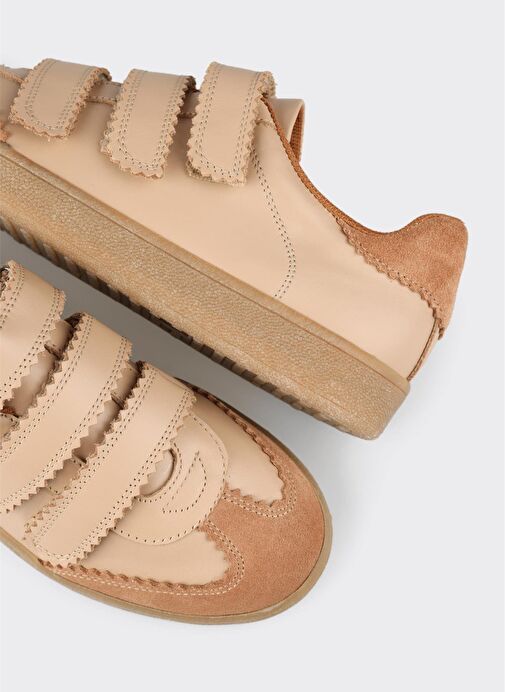 Naturel Deri Kadın Spor Ayakkabı - Görsel 6