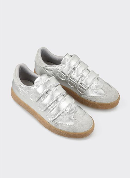 Lame Deri Kadın Spor Ayakkabı - Görsel 3