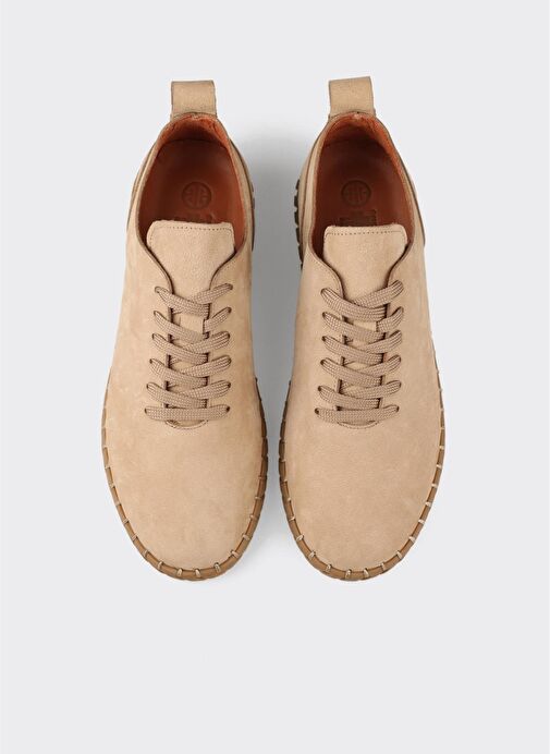 Bej Deri Erkek Günlük Ayakkabı - Görsel 5