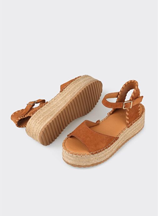 Taba Deri Kadın Sandalet - Görsel 7