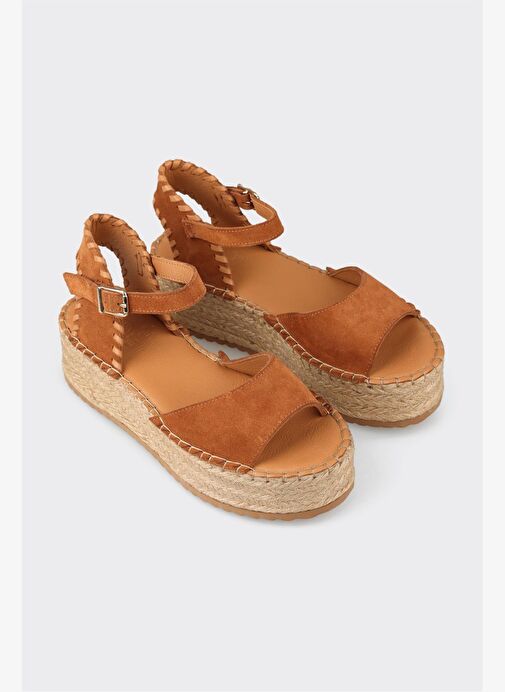 Taba Deri Kadın Sandalet - Görsel 5