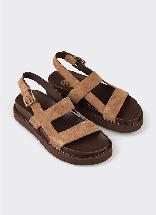 Naturel Deri Kadın Sandalet - Görsel 3