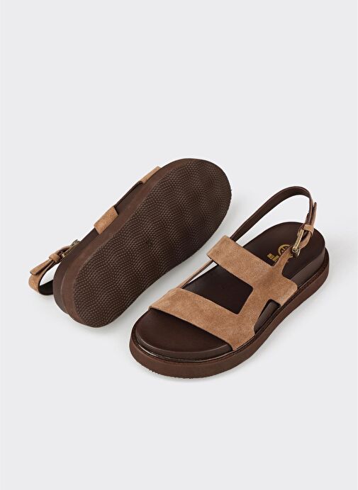 Naturel Deri Kadın Sandalet - Görsel 4