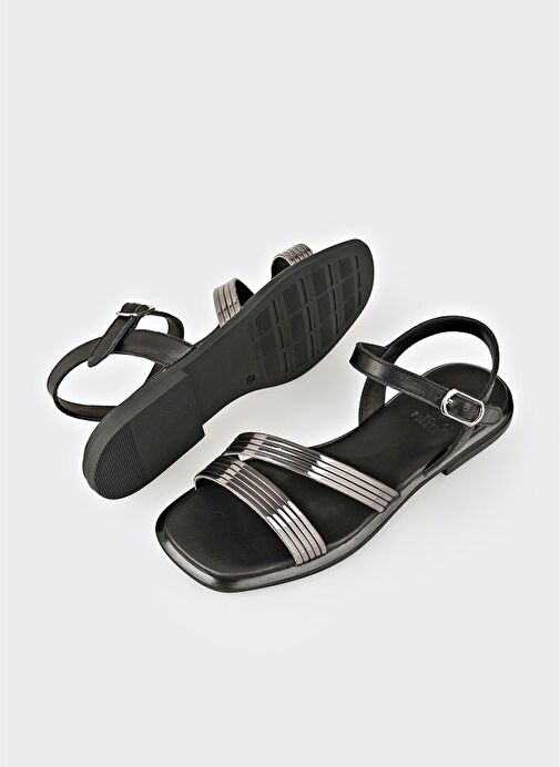 Siyah Kadın Sandalet - Görsel 4