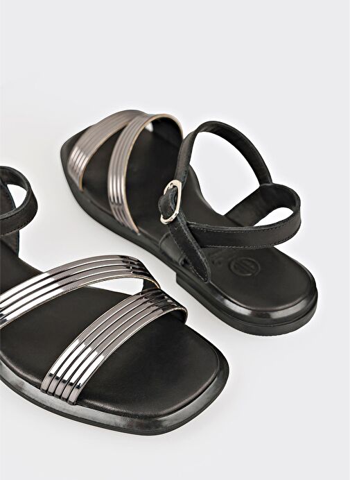 Siyah Kadın Sandalet - Görsel 6