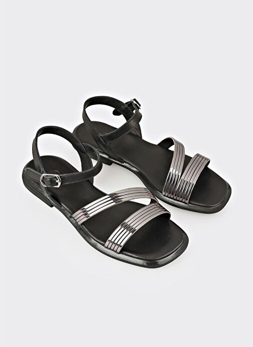 Siyah Kadın Sandalet - Görsel 3