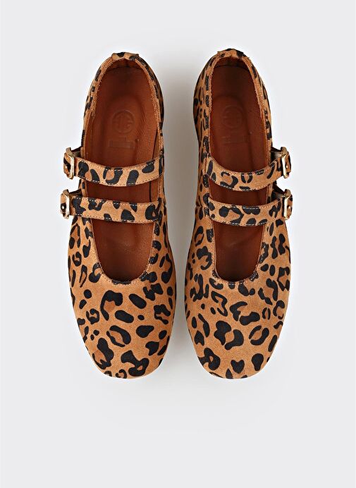 Taba Deri Kadın Günlük Ayakkabı - Görsel 5