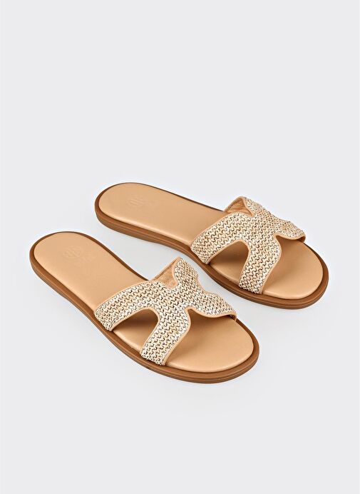 Naturel Kadın Düz Terlik - Görsel 3