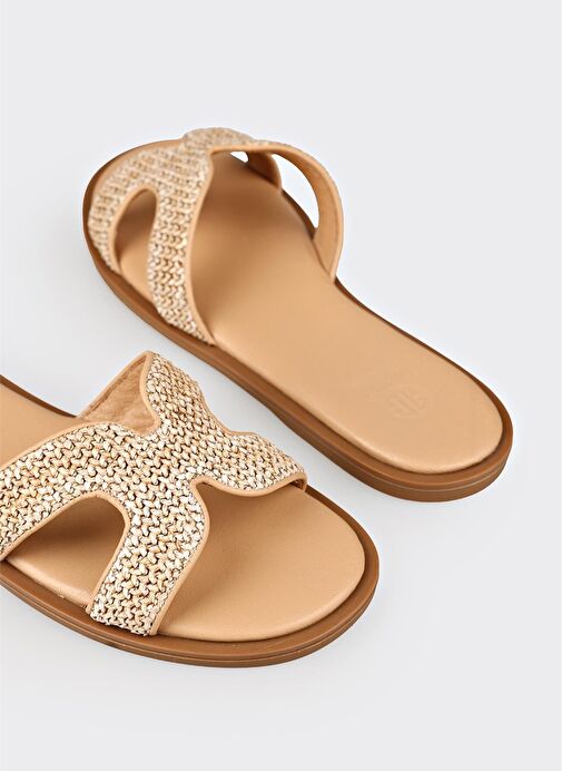 Naturel Kadın Düz Terlik - Görsel 6