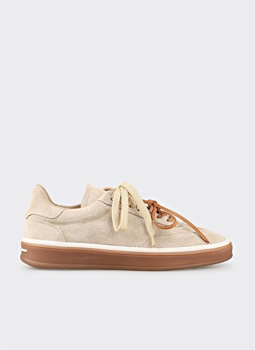 Bej Deri Spor Ayakkabı - Görsel 2