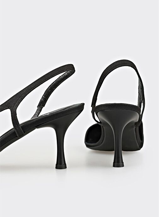 Siyah Kadın Topuklu Ayakkabı - Görsel 5