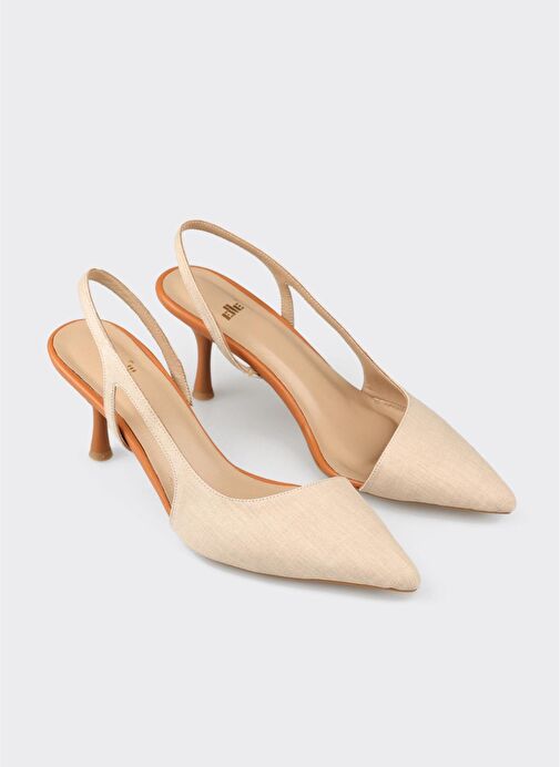 Bej Kadın Topuklu Ayakkabı - Görsel 3