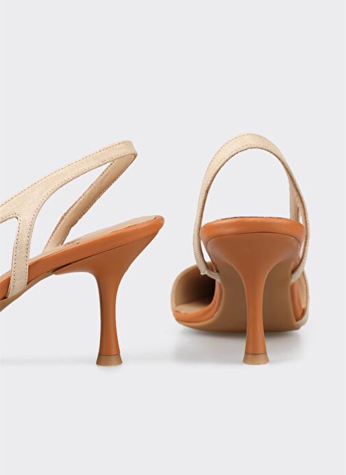 Bej Kadın Topuklu Ayakkabı - Görsel 5