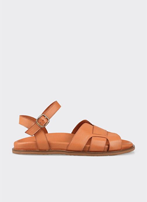 Taba Deri Kadın Sandalet - Görsel 2