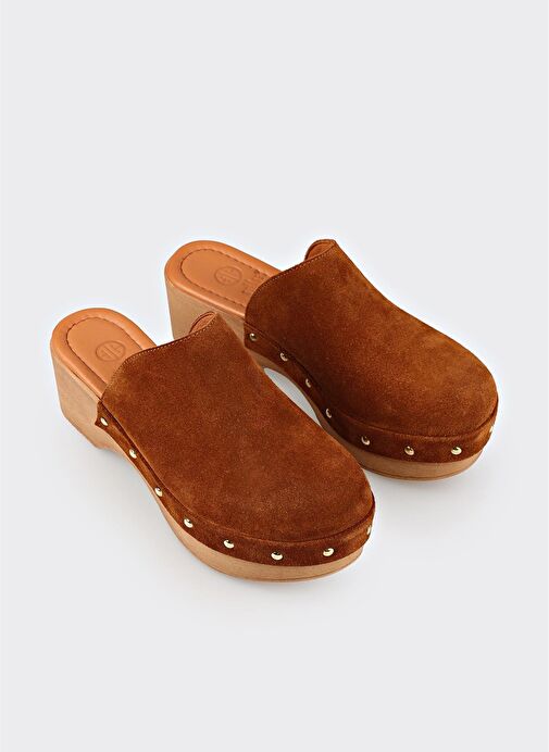 Taba Deri Kadın Terlik - Görsel 3