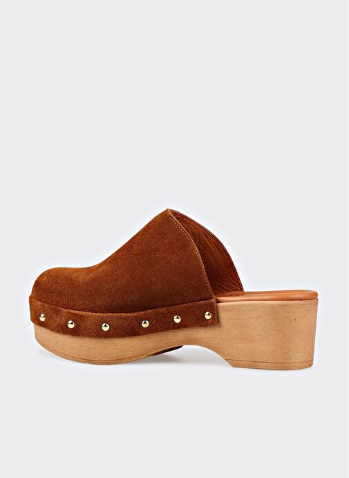 Taba Deri Kadın Terlik - Görsel 4