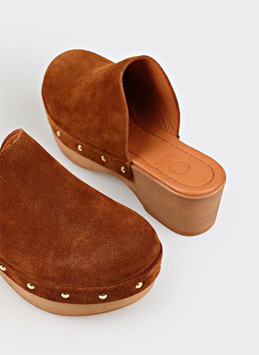 Taba Deri Kadın Terlik - Görsel 6