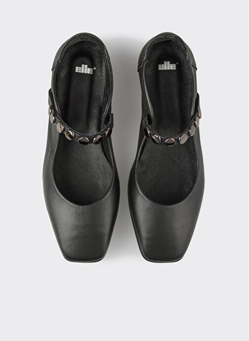 Siyah Deri Kadın Günlük Ayakkabı - Görsel 5